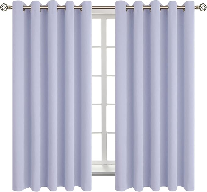 BGment Lavander Room Darkening Curtains 63 Inch for Bedroom - 2 Panels | Grommet Top, Light-Blocking, Sunblock, Thermal Insulated, Window Drapes for Kids Boys Room, 70x63 Inch