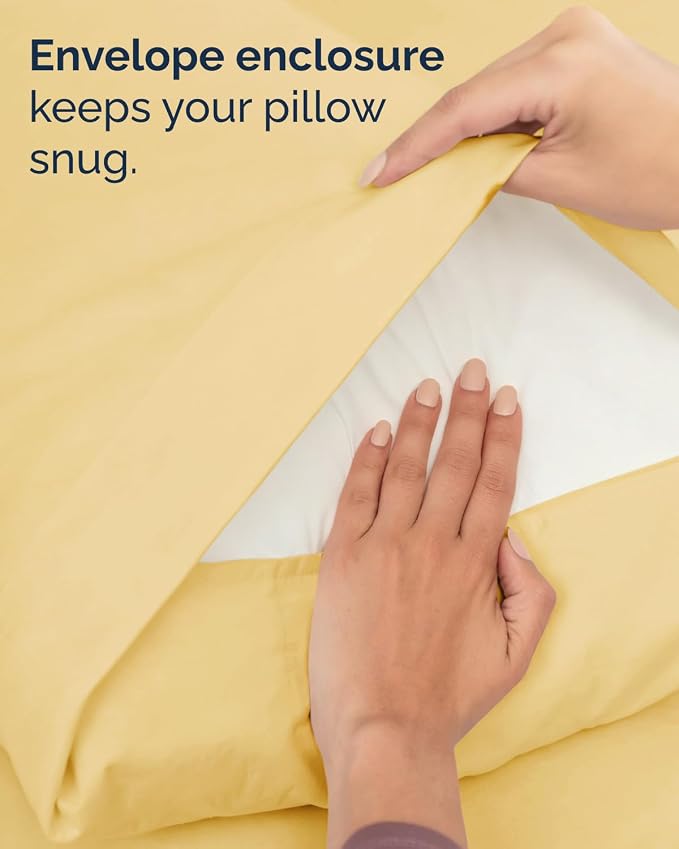 Twin XL 4 Piece Sheet Set - College Dorm Room Essentials - Butter Yellow | Ultra Soft Dorm Bedding Set, 8" to 16" Inch Deep Pockets, 1 Flat & 1 Fitted Sheet & 2 Pillowcases, Wrinkle & Fade Free