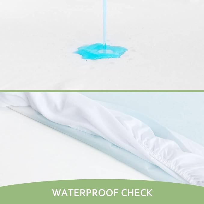 Waterproof Mattress Protector Twin Size, Skin Friendly and Breathable Twin Mattress Cover for Kids, Viscose Jersey Mattress Pad with 14" Deep Pocket,10 Pack | Viscose Jersey, Skin Friendly and Breathable, 14" Deep Pocket, For Kids