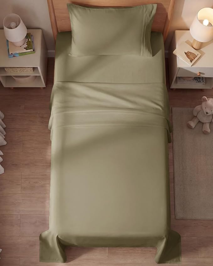 Twin Size 3 Piece Sheet Set - Comfy Breathable & Cooling Sheets - Khaki | Hotel Luxury Bed Sheets for Women & Men, Deep Pockets, Easy-Fit, Extra Soft and Wrinkle Free Sheets, Oeko-Tex Bed Sheet Set
