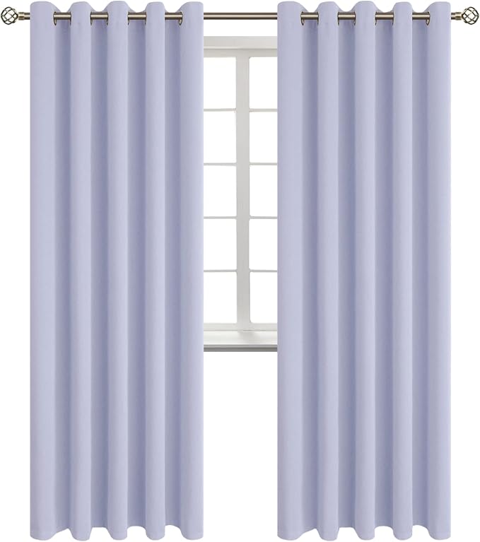BGment Lavander Room Darkening Curtains 84 Inch for Living Room - 2 Panels | Grommet Top, Light-Blocking, Sunblock, Thermal Insulated, Window Drapes for Bedroom, 70x84 Inch