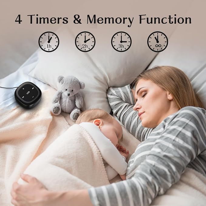 White Noise Sound Machine with 30 Soothing Sounds 36 Adjustable Volume Brown Noise Sound Machines for Sleep Office Privacy Bedroom 4 Timers Memory Function Sleep Sound Machine Baby Adult Elderly Care