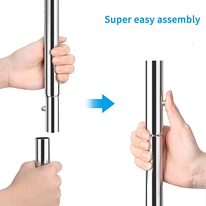 Simple Trending Standard Rod Clothing Garment Rack, Rolling Clothes Organizer on Wheels for Hanging Clothes, Chrome (Pack of 3)