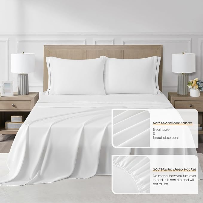 Grey King Size Comforter Set, 15 Pieces, Damask Jacquard Woven, Bedding Set with Sheets, Room in a Bag, Comforter, Bed Skirt, Pillow Shams and Decor Pillows, Curtains