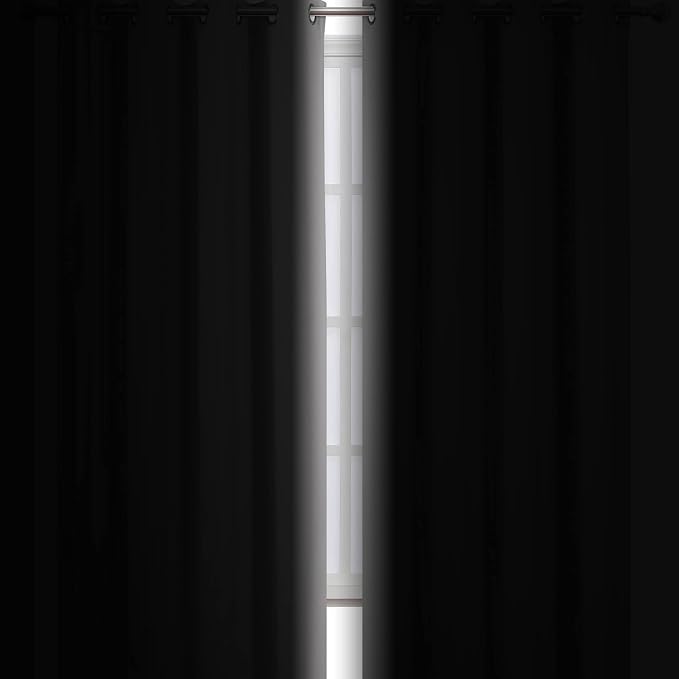 Light Grey Blackout Curtains 52 x 63 Inch Length/Set of 2 Curtain Panels/Thermal Insulated Room Darkening Blackout Curtains for Bedroom