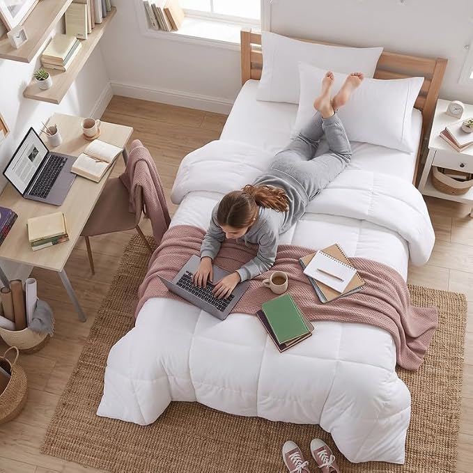 Utopia Bedding Duvet Insert, Twin XL Comforter 68 x 92 Inches, White | Cozy All Season Comforter for Kids and Teens, Unisex, Down Alternative Fill, Soft Microfiber Shell, Machine Washable.