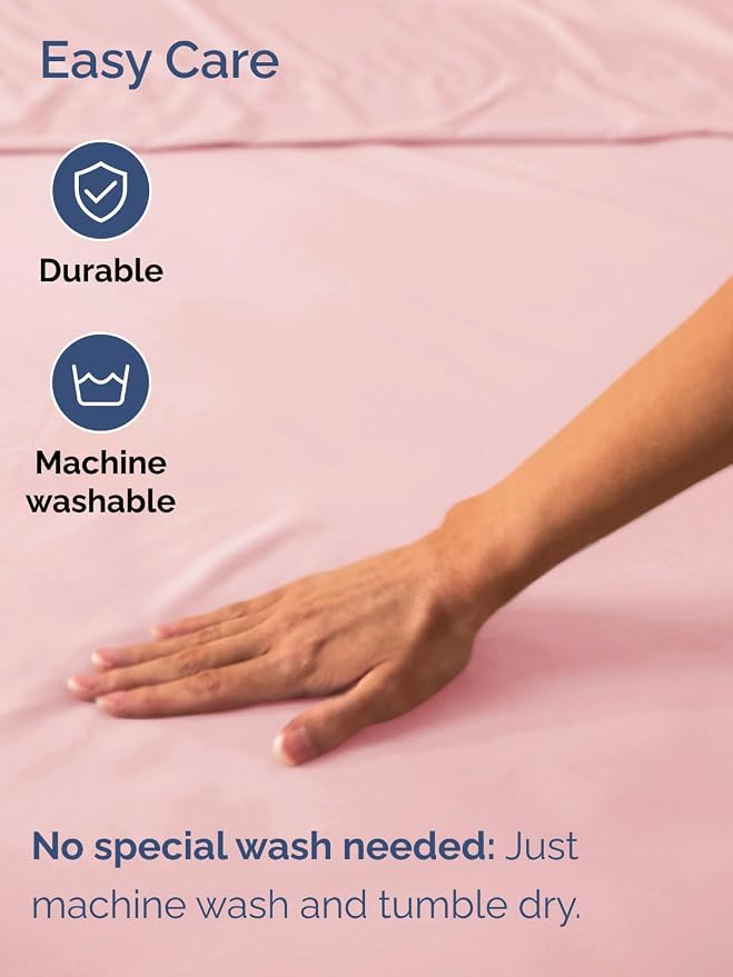 Deep Twin XL Fitted Sheet - College Dorm Room Essentials - Baby Pink | Easily Fits 18 inch to 24 inch Mattress, Wrinkle Resistant, Soft, Breathable & Comfy, Extra Deep Pockets Fitted Sheet