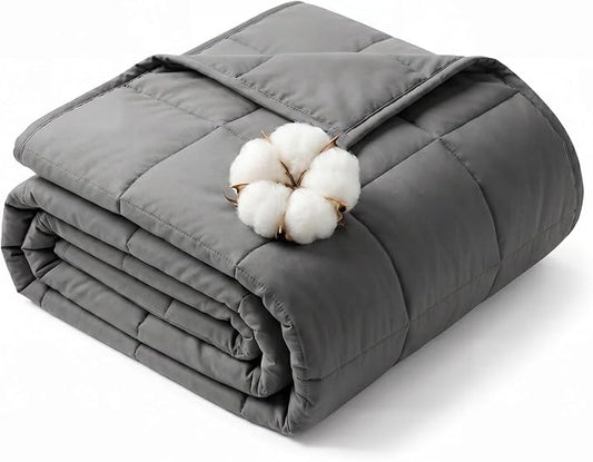Machine Washable Weighted Blanket for Adults - Heavy Blankets for All-Season Sleeping, Cooling Soft & Breathable with Premium Glass Beads (60” x 80”｜20lbs)