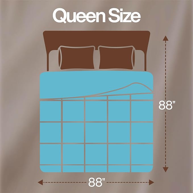 Utopia Bedding Queen Comforter, Duvet Insert, Aqua, 88 x 88 Inches | Soft and Fluffy Down Alternative Bed Comforter, All Season, Breathable, Corner Tabs, Box Stitched, Durable, Machine Washable