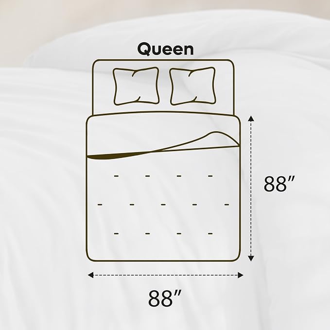 Queen Comforter Set 3 Piece White by Utopia Bedding, Comforters Queen Size, Bedding Comforters Sets, Down Alternative Soft Bed Set, 1 Comforter (88 x 88 inches) 2 Pillow Shams (20 x 26 inches)
