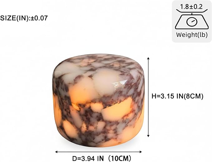 Marmor Marble Lamp Table Lamp Unique Stone Touch Lamp Pat Lamp Type-C 3 Way Bedside Lamp Ambient Light Bedroom Stands Night Light Decorative LED Warm Portable Lamp Rechargeable