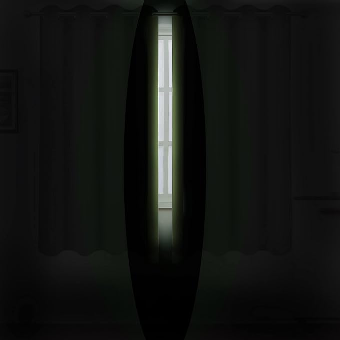 Light Green Thermal Blackout Curtains/52 x 72 Inch/Set of 2 Panels Room Darkening Curtains for Bedroom