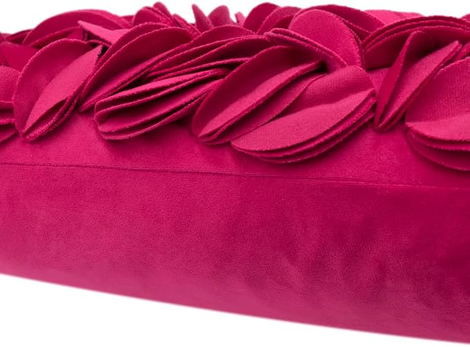 KINGROSE 3D Flower Cushion Cover Home Decorative Throw Pillow Cover Rectangular Pillowcase Sham for Couch Bed Living Room Sofa 12 x 20 Inches Velvet Rose Red | Rectangular Pillowcase, Home Decorative Throw Pillow Cover, For Couch Bed Living Room Sofa S...