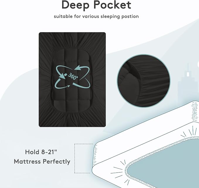 SameBed Mattress Topper Cal King,Extra Thick Mattress Pad Cover for Back Pain,Cooling Mattress Protector with 8-21 Inch Deep Pocket,Overfilled Down Alternative Filling,Black