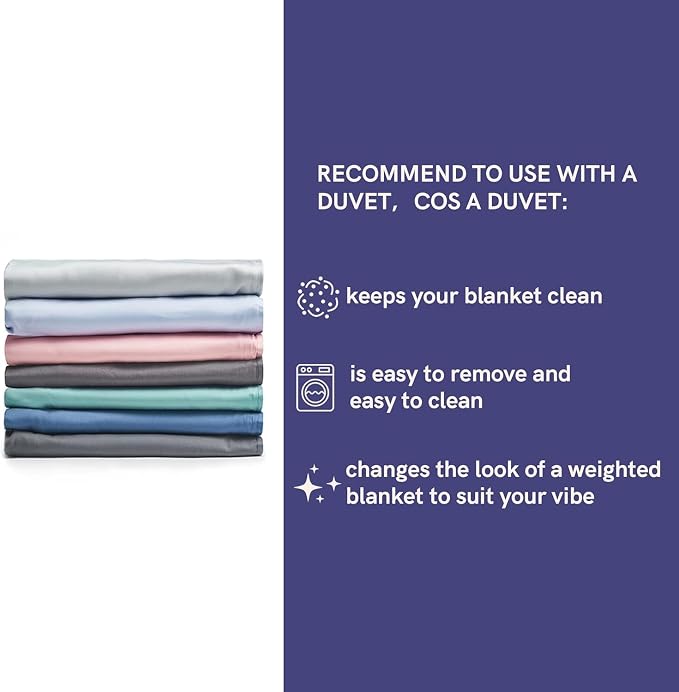 YnM Oeko-Tex Certified Premium 60 x 80 Inch 20 Pound Cotton Calming Heavy Weighted Blanket with Glass Beads for Queen and King Beds, Light Grey