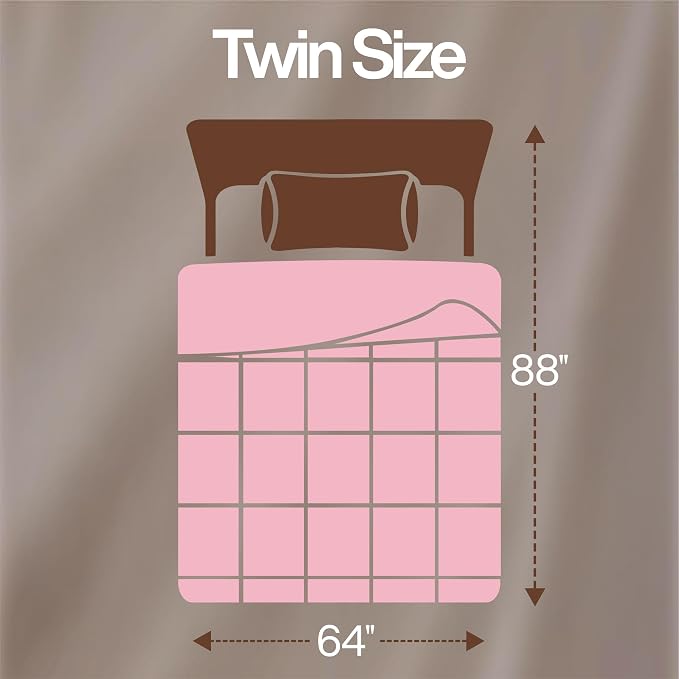 Utopia Bedding Twin Comforter, Duvet Insert, Pink, 64 x 88 Inches | Soft and Fluffy Down Alternative Bed Comforter, All Season, Breathable, Corner Tabs, Box Stitched, Durable, Machine Washable