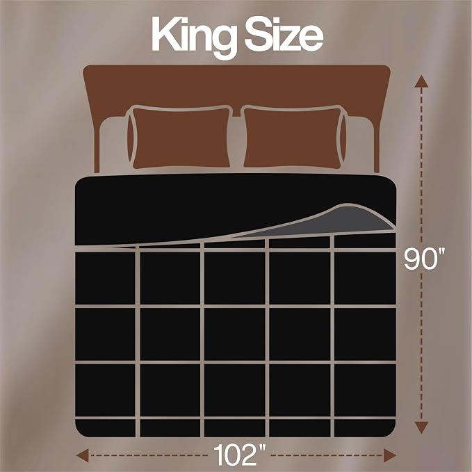 Utopia Bedding Comforter King Size, Duvet Insert, Black/Grey, 90 x 102 in | Soft and Fluffy Down Alternative Bed Comforter, All Season, Breathable, Corner Tabs, Box Stitched, Durable, Machine Washable