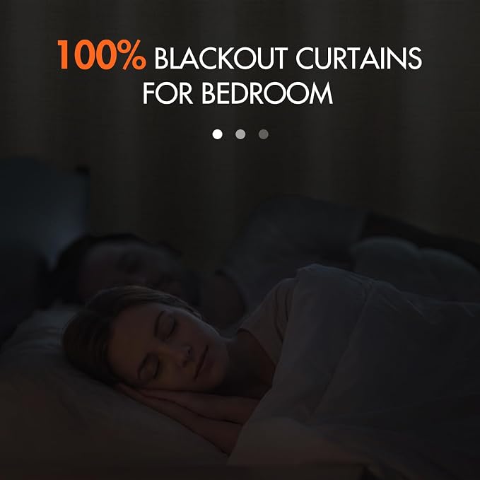 MIULEE 100% Blackout Curtains Linen Curtains & Drapes 90 Inch Natural Beige | 2 Panels, Full Black Out, Thermal Insulated, Room Darkening Window Curtains for Bedroom Living Room , Back Tab & Rod Pocket