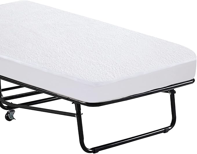 Cot Size Mattress Protector Waterproof,Smooth Top Mattress Cover for Kids | Breathable Skin Friendly and Noiseless Fitted Sheet,Viscose Terry Mattress Protector,33 * 75 * 10