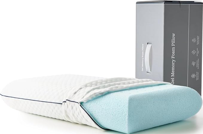 Weekender Cooling Gel Memory Foam Pillow for Sleeping – Queen Size, Ventilated Cooling Pillow for Side & Back Sleepers, Neck & Shoulder Support, Medium Firm, Washable Cover