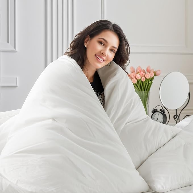 NEXHOME PRO Duvet Cover Set 100% Washed Cotton Full Size Linen Feel Textured Organic Natural 3 Pieces Bedding Set with Zipper Closure and Corner Ties, Breathable and Soft (White, No Comforter)