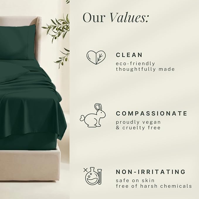 Hearth & Harbor Bed Sheets, Luxury Soft 6 Piece Bed Sheet Set Extra Deep Pocket Fitted Sheets Fits Mattress up to 21", Double Brushed Bedding Sheets & Pillowcases,