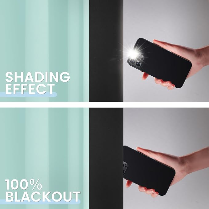 SimpleHome Aqua 100% Blackout Curtains Room Darkening Living Room 84 Inch | Curtains for Bedroom,Thermal Insulated Grommet Window Drapes,Curtains for Living Room with Black Back,52 x 84 Inch,2 Panels
