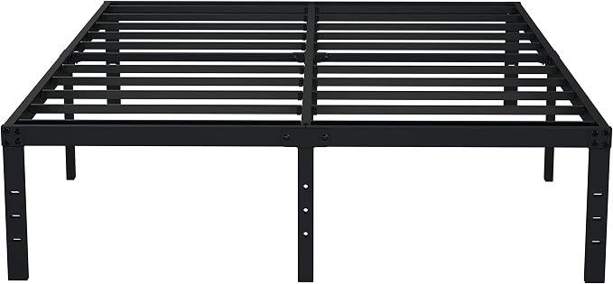 EMODA 16 Inch Black California King Bed Frames Heavy Duty Metal Platform | No Box Spring Needed for Mattress Foundation, Noise Free, Easy Assembly
