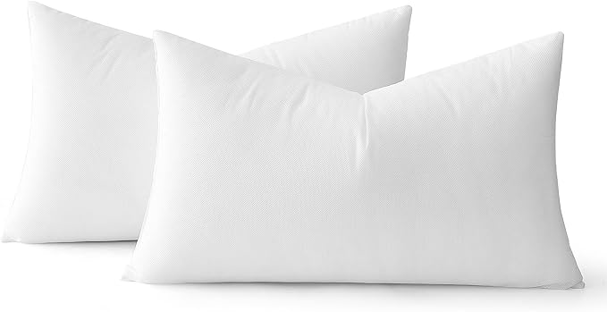 MIULEE 14x20 Pillow Inserts Set of 2, Rectangle Decorative Throw Pillows | Premium Fluffy Lumbar Pillow, Forms Stuffer for Living Room Sofa Couch Bed