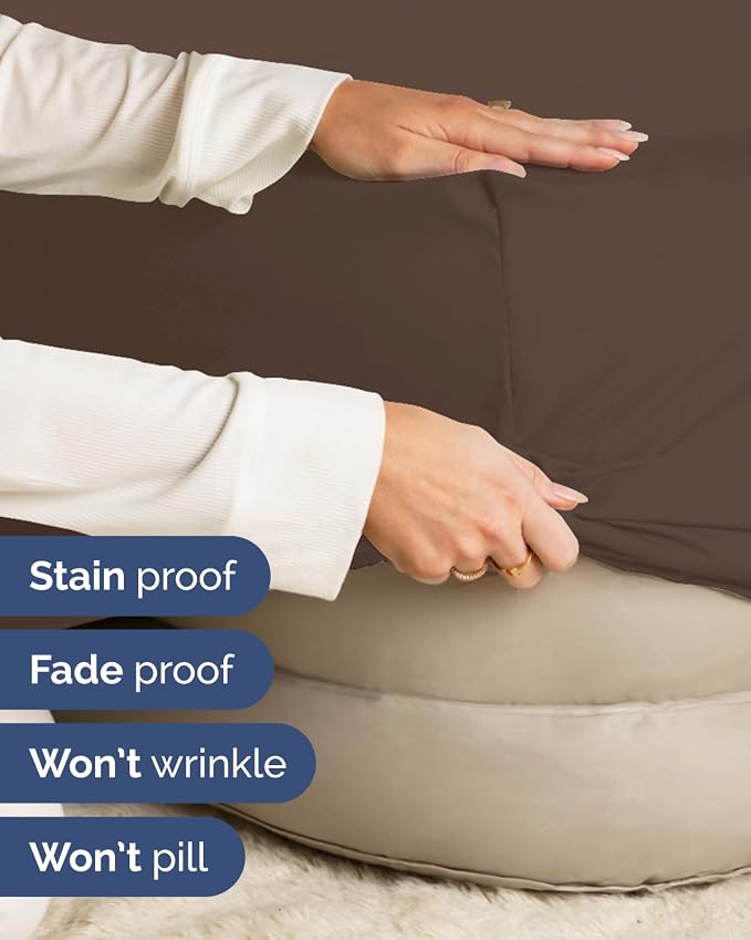 Extra Deep Flex Top Split Head King Fitted Sheet Only - Brown | Easily Fits 18 inch to 24 inch Mattress, Soft, Wrinkle Free, Breathable & Comfy, Extra Deep Pockets Hotel Luxury Fitted Sheet