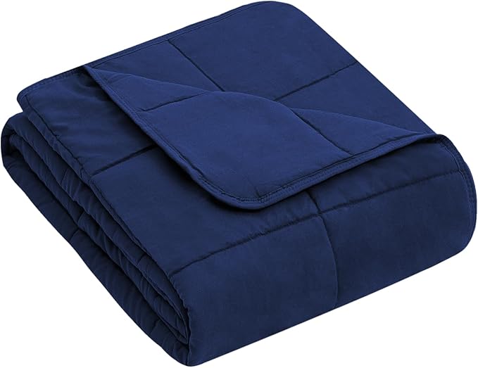 yescool Weighted Throw Blanket 3lbs, 36" x 48", Blue | Cooling Heavy Blanket, Perfect for 20-40 Lbs, Breathable Blanket With Premium Glass Beads, Machine Washable