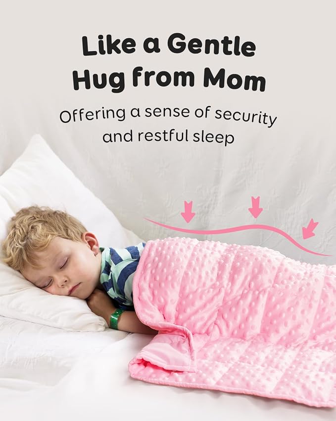 Weighted Lap Pad, Minky Dots Small Weighted Blanket, 20"x30" 2lbs | Gentle Hug-Like Comfort, Reversible Cooling & Cozy for All Seasons, 7-Layer for Even Weight Distribution, Machine Washable