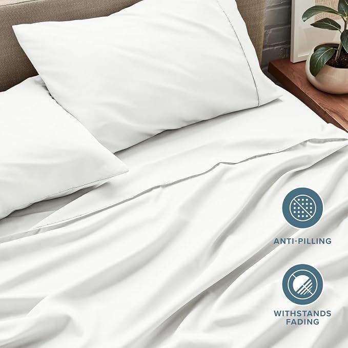 Bare Home King Sheet Set - 1800 Ultra-Soft (King, Cream) | Deep Pockets 6 to 15 Inches, Breathable, Hypoallergenic, Hotel Luxury, Easy Fit, Soft, All-Season