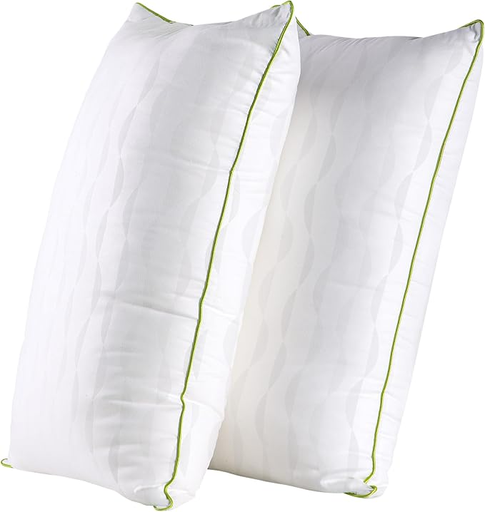 Bed Pillows Standard Size Set of 2,for Sleeping,Down Alternative Fill | Adjustable with Zipper,Soft Support for Side,Back and Stomach Sleepers,with Oeko-Tex Certified,Luxury Hotel Quality