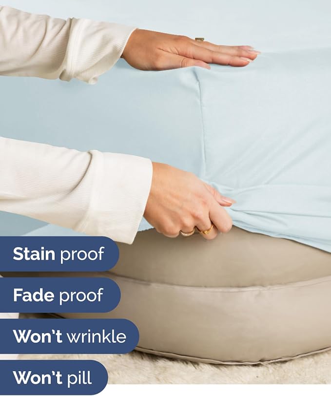 2 Pack Extra Deep Twin XL Fitted Sheets with Extra Deep Pockets - Ice Blue | Hotel Luxury Bottom Fitted Sheets Only, Soft, Fade & Wrinkle Free, Breathable & Comfy, All Around Elastic Fitted Sheets