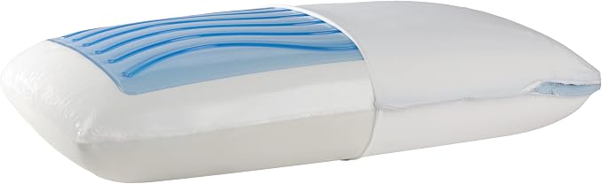 Sealy Dreamlife King Size Memory Foam Cooling Pillow with SealyChill Cooling Gel, Removable Machine-Washable Cover, Made in the USA, White