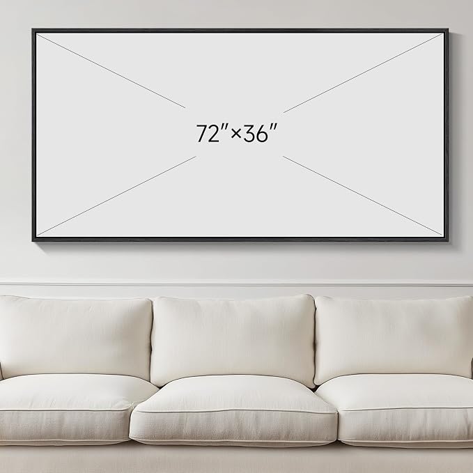 Extra Large Framed Navy Blue Abstract Wall Art for Living Room, 36x72 In | Contemporary blue pictures, Canvas prints, Modern minimalist paintings, Artwork for walls, Wall decor for bedroom dining room