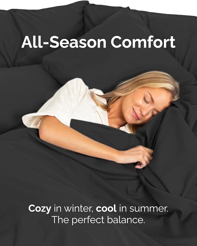 Cal King Flat Sheet - Single Top Flat Sheet Only - Soft & Cooling - Black | Hotel Luxury Top Flat Sheet Only, Ultra-Soft, Breathable & Cooling, Fade & Wrinkle Free, Easy-Care, Stain & Shrink Resistant