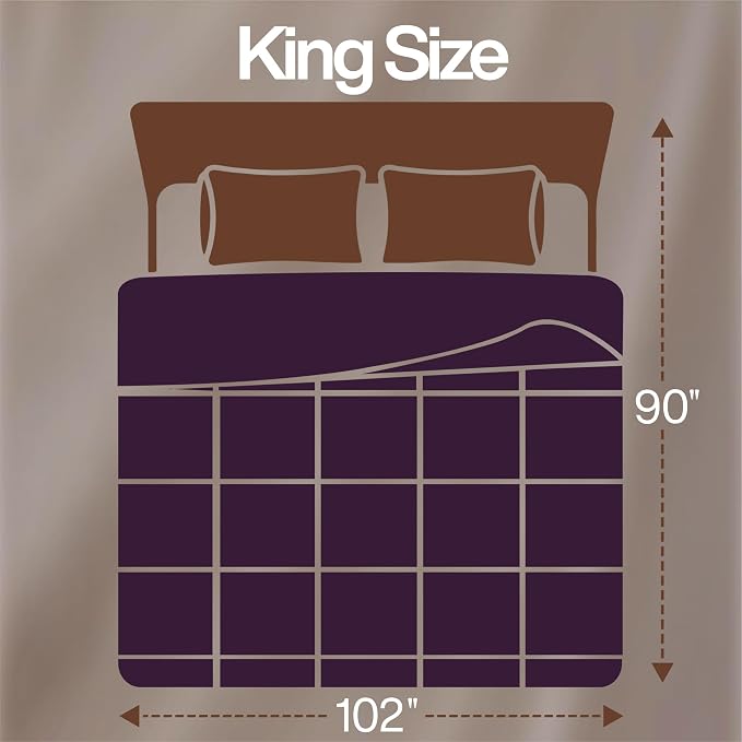 Utopia Bedding Comforter King Size, Duvet Insert, Plum, 90 x 102 Inches | Soft and Fluffy Down Alternative Bed Comforter, All Season, Breathable, Corner Tabs, Box Stitched, Durable, Machine Washable