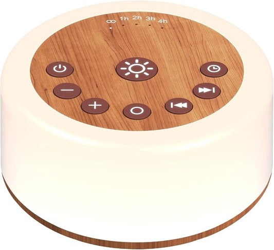 Soother Sleep Sound Machine Night Light White Noise Machine with 30 Soothing Sounds & 12 Color Night Lights for Baby Kids Adults Brown Noise Machine with Timer & Continuous Play for Home Travel Office