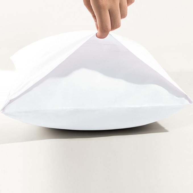 NTBAY Body Egyptian Cotton Sateen Pillowcases, Set of 1, White | 500 Thread Count Egyptian Cotton Sateen with Envelope Closure, 1 Pack 20 x 54 Inch Pillowcases, Insert Not Included