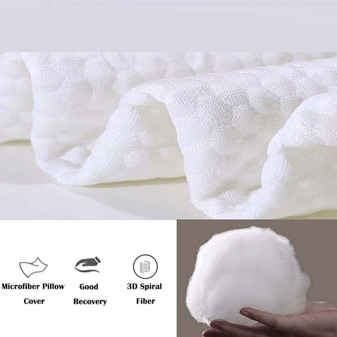 DOWNCOOL Full Body Pillow for Adults- Ultra Soft Long Bed Pillow with Removable Cover Cooling Breathable, Polyester Microfiber Large Body Pillow, 20x54 inch (with Cover)
