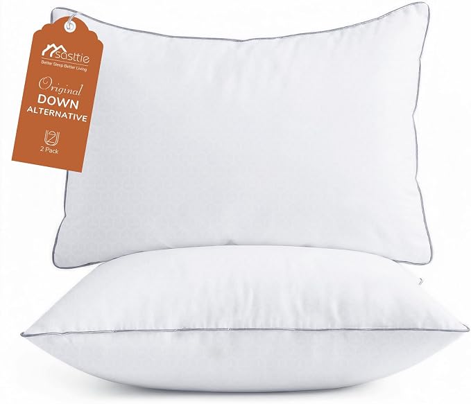 Sasttie 16x24 Throw Pillow Inserts Set of 2, Lumbar Sleeping Pillows for Couch, Bed, Living Room Decor - Oeko-Tex Certified Down Alternative Plump Filling - Hotel Quality and Machine Washable, 2 Pack