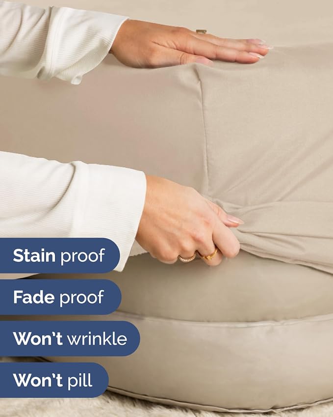 Extra Deep Flex Top Split Head King Fitted Sheet Only - Cream | Easily Fits 18 inch to 24 inch Mattress, Soft, Wrinkle Free, Breathable & Comfy, Extra Deep Pockets Hotel Luxury Fitted Sheet