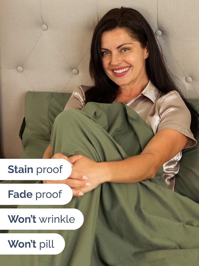 Extra Deep King Sheet Set - 6 Piece Breathable Cooling Sheets - Sage Green | Hotel Luxury Bed Sheets Set, Easy & Secure Fit, Ultra-Soft, Wrinkle & Fade Free, Comfy Sheets Set with Extra Deep Pockets