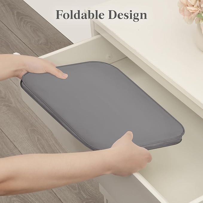 Lifewit Slim Collapsible Laundry Basket with Handles, 50L, Grey | Narrow Laundry Hamper for Dirty Clothes, Tall Thin Laundry Bin, Small Clothes Hamper for Bathroom, Bedroom, RV, Dorm