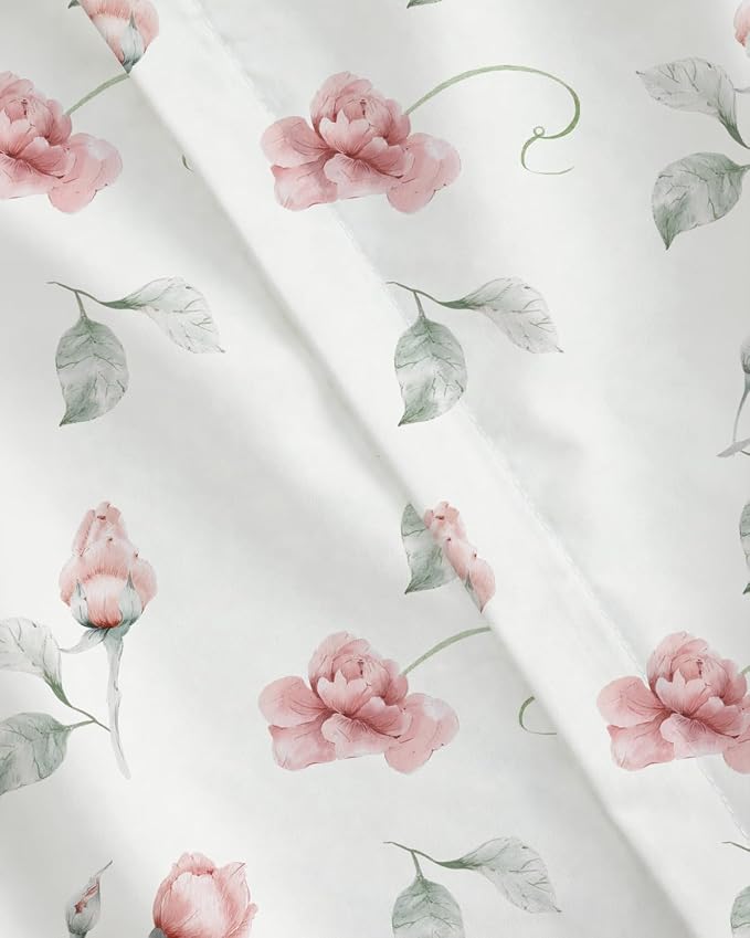 Duvet Cover King Size - Soft Floral Duvet Cover - 3 Piece - Rosebud | Soft Floral Duvet Cover 104 x 90 with 2 Pillow Shams, Zipper Closures & Ties, Floral Bedding for Women, Men, Kids & Teens