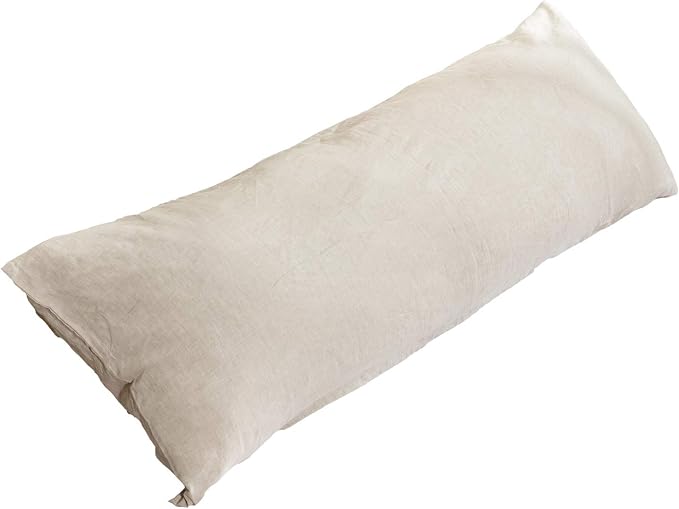 Simple&Opulence Body Pillow Cover 20" x 54",100% Pure Linen, Ultra Soft and Breathable, Body Pillowcase with Envelope Closure for Adults(Linen)