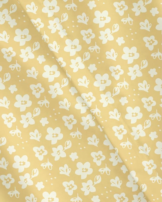 Duvet Cover King Size - Floral Duvet Cover - 3 Piece - Yellow Meadow | Soft Floral Duvet Cover 104 x 90 with 2 Pillow Shams, Zipper Closures & Ties, Floral Bedding for Women, Men, Kids & Teens