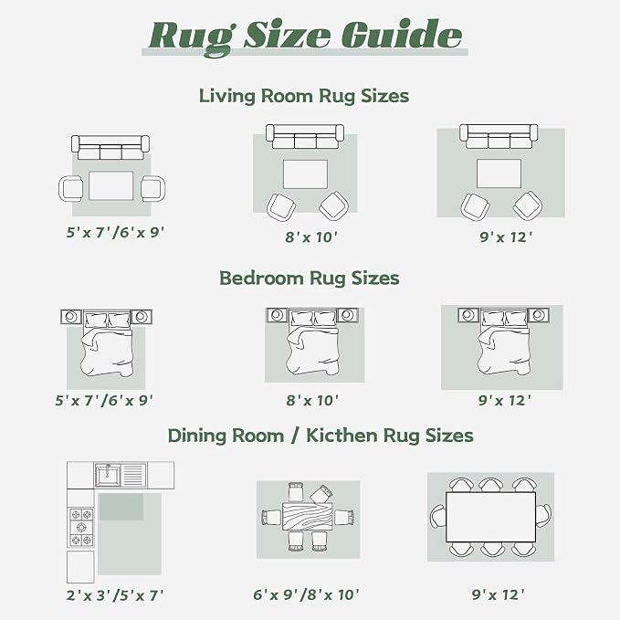 Area Rug 9x12 Washable Rug, Vintage Boho Medallion Rugs Non-Slip Soft Low Pile Large Distressed Rug Indoor Retro Carpet for Living Room Bedroom Dining Room Home Office (SageGreen, 9'x12')